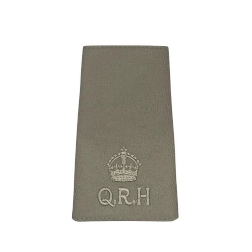 Picture of The Queen's Royal Hussars Rank slide - Buff - Major - Tudor Crown