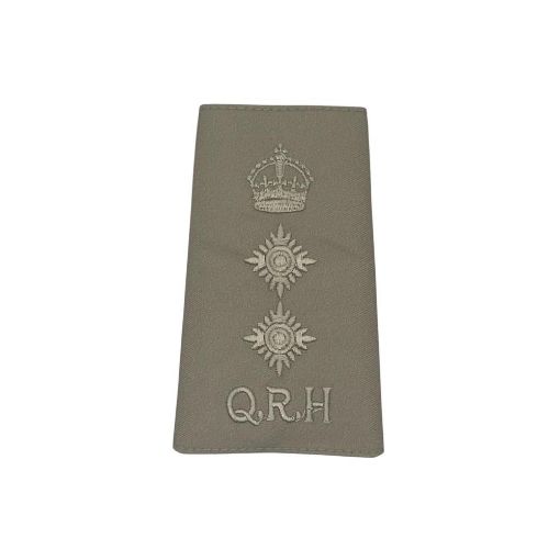 Picture of The Queen's Royal Hussars Rank slide - Buff - Colonel - Tudor Crown