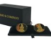 Picture of The Queen's Royal Hussars Cufflinks - Mounted - Gilt - Tudor Crown