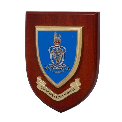 Picture of The Queen's Royal Hussars Plaque - Silk Screened - Tudor Crown