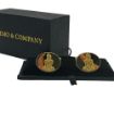 Picture of The Queen's Royal Hussars Cufflinks - Mounted - Gilt - Tudor Crown